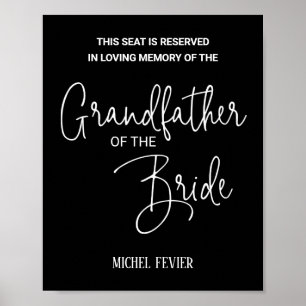 Poster Avô Negro do Casamento Memorial da Noiva