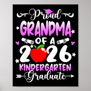 Poster Avó orgulhosa da graduada do jardim de infância de