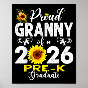 Poster Avó orgulhosa da pré-escola de 2026 formada no dia