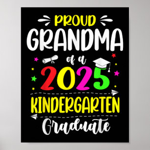 Poster Avó Orgulhosa De Um Graduado Do Jardim De Infância