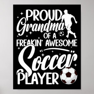 Poster Avó Orgulhosa De Um Jogador De Futebol Avó Futebol