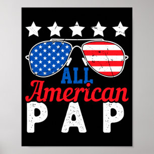Poster Avô Patriótico Americano Pap Retro 4 De Julho