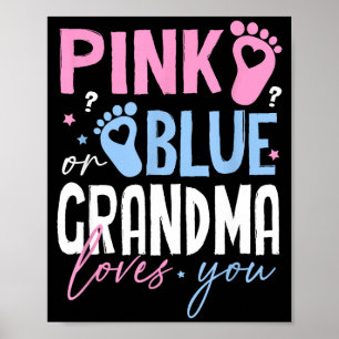 Poster Avó rosa ou azul ama revelação do sexo novo