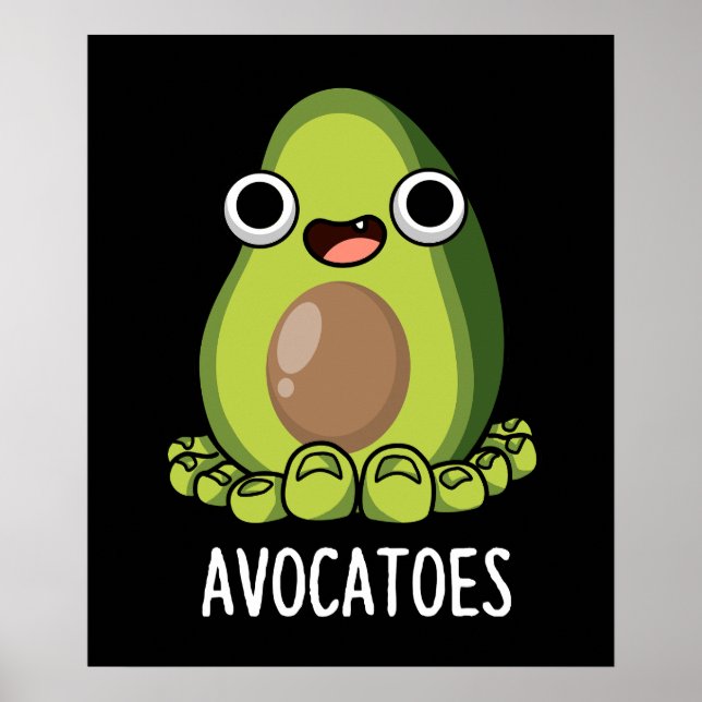 Poster Avoca-toes Piadas engraçadas de abacate Fundo Escu (Frente)
