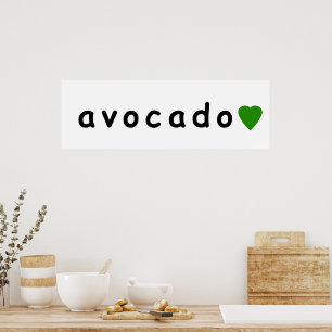 Poster Avocado, adoro Avocado