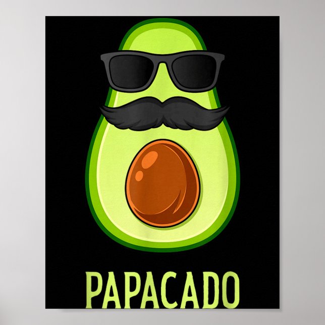 Poster Avocado Dad Papacado Funny Daddy Father Avocado  (Frente)