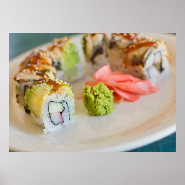 Poster Avocado Eel Sushi Roll (Frente)