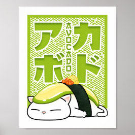 Poster Avocado Sushi Cat