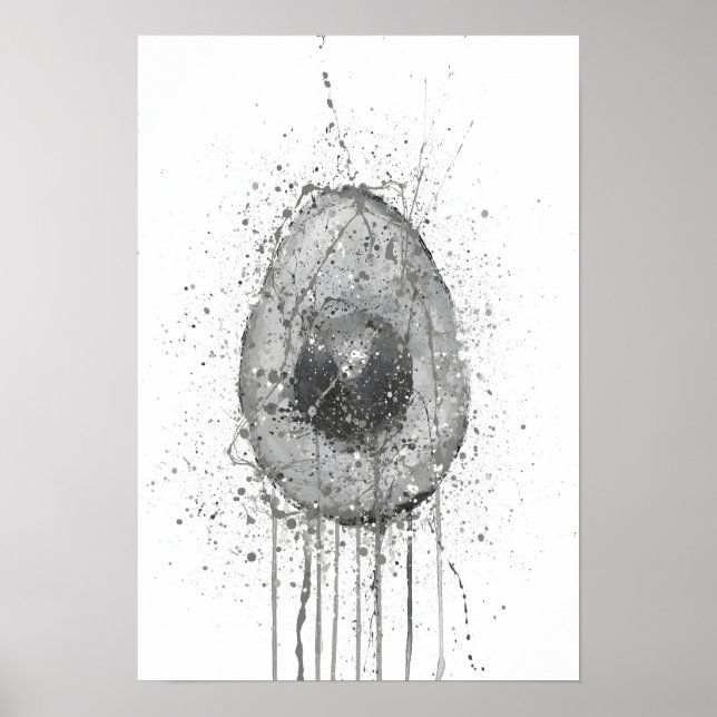 Poster Avocado Vegetable Grey (Frente)