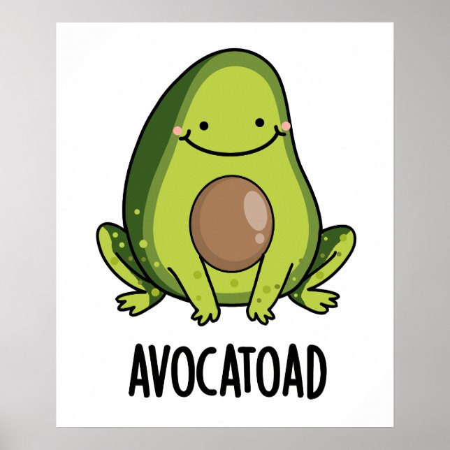 Poster Avocatoad Engraçado Avocado Topete (Frente)