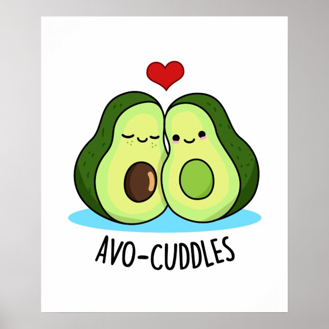 Poster Avocudles Bonito Adorando Casal Avocado (Frente)