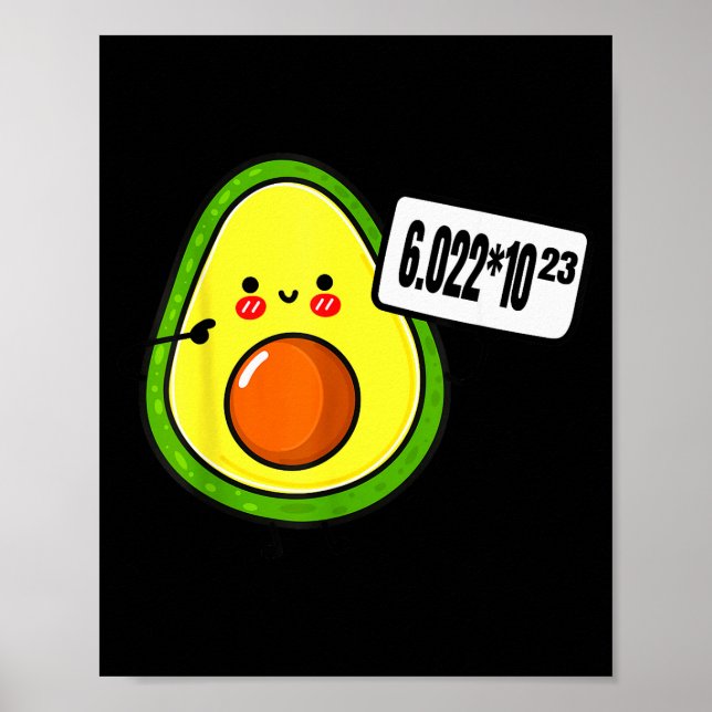 Poster Avogadros Number Funny Science Chemistry Pun Mole  (Frente)