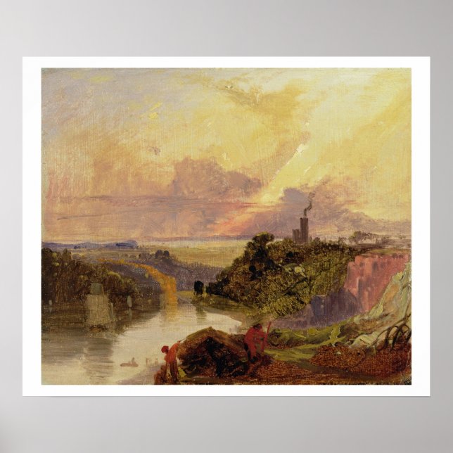 Pôster Avon Gorge at Sunset (óleo no papel) (Frente)