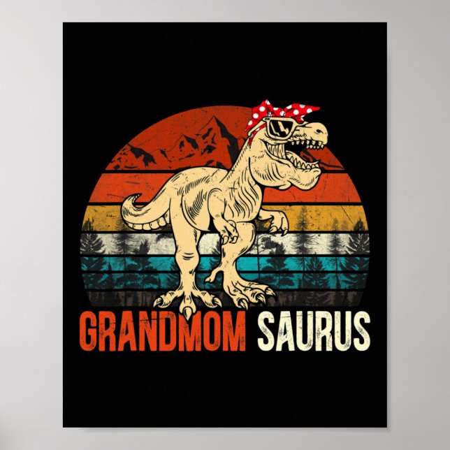 Poster Avozinha T Rex Dinossauro Avo Saurus Combinando (Frente)
