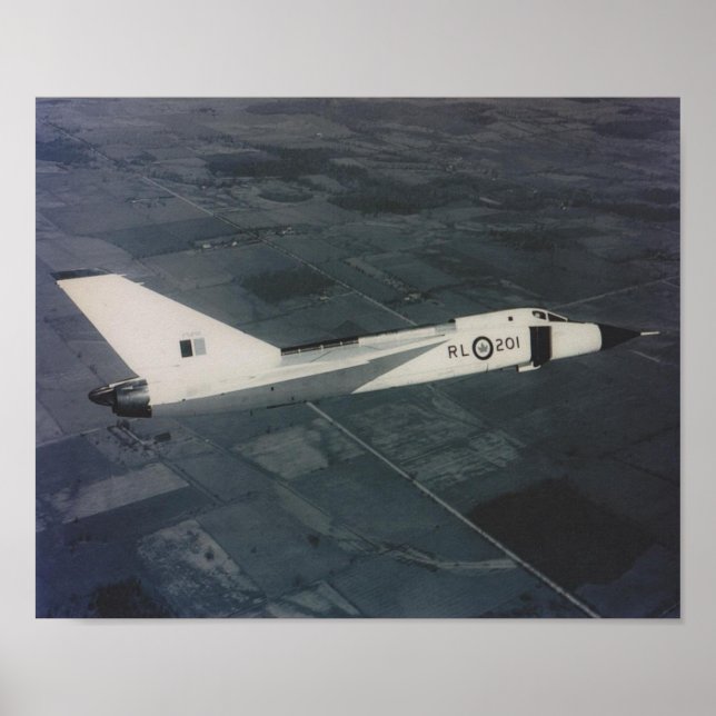 Pôster Avro Arrow- RL201 em Voo (Frente)