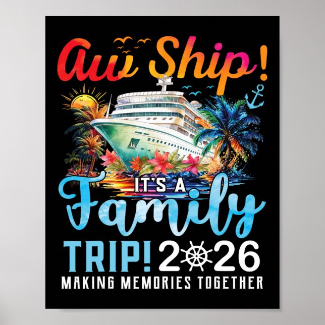 Poster Aw Ship It's A Family Trip 2026 Family Matching Cr (Frente)