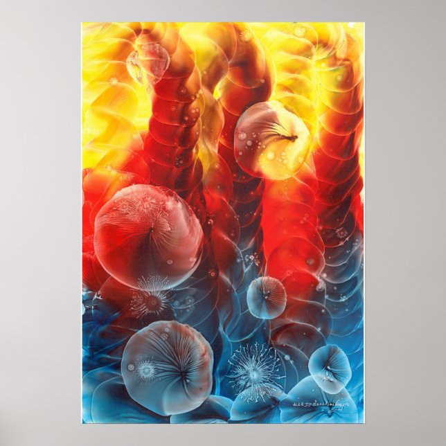 Poster Awarded Abstract Expressionism Hand Painted Art (Frente)