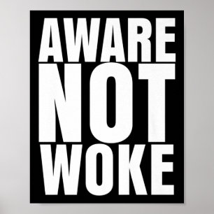Poster Aware Não Woke _ Roupa Anti-woke Premium _1