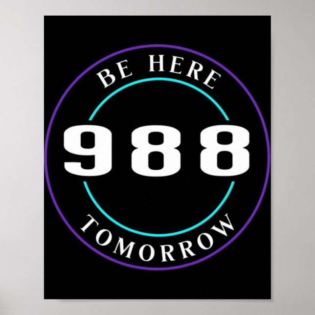 Poster Awareness 988 Suicide Prevention  (Frente)