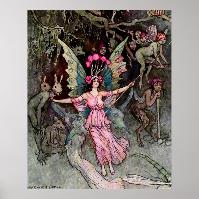 Poster “Away Down Under” by Warwick Goble (Frente)