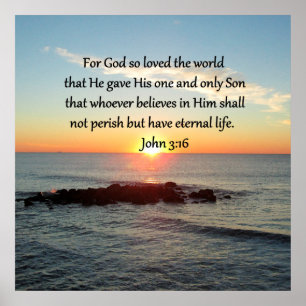 POSTER AWE-INSPIRING JOHN 3:16 SUNRISE