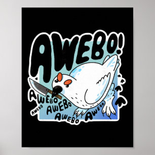 Poster Awebo Ptarmigan Ártico Passarinho Fofo Meme da Int