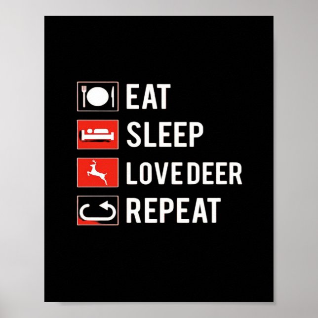 Poster Awesome Deer Lover Creative Modern Design  (Frente)