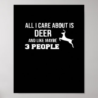 Poster Awesome Deer Lover Minimal Retro Style 