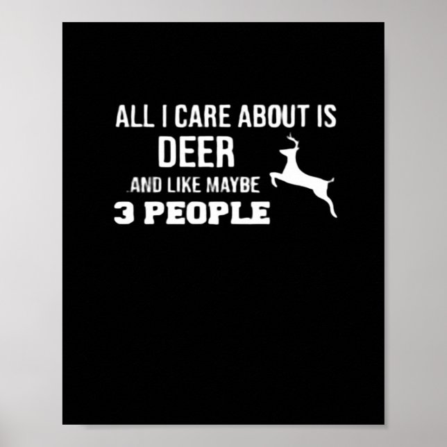 Poster Awesome Deer Lover Minimal Retro Style (Frente)