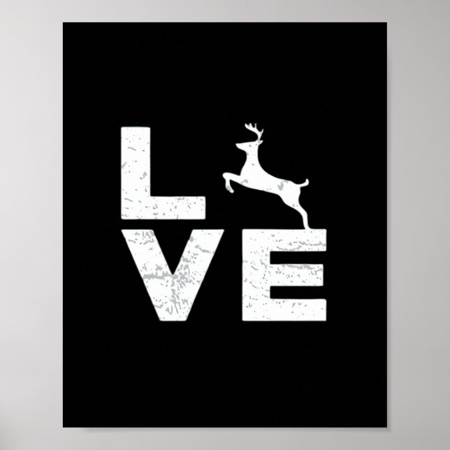 Poster Awesome Deer Lover Trendy Aesthetic Design  (Frente)