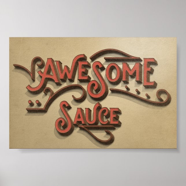 Poster Awesome Sauce Rustic Look (Frente)