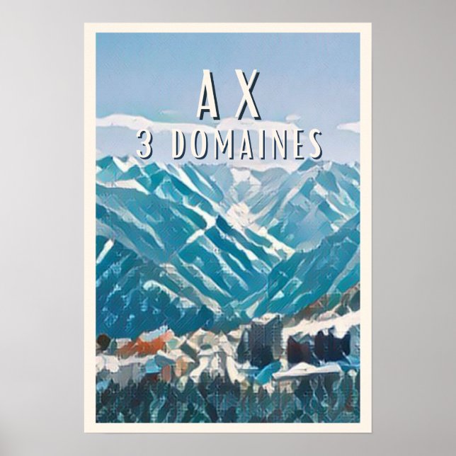 Poster Ax 3 Domaines Station de ski (Frente)