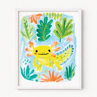 Poster Axolote Amarelo