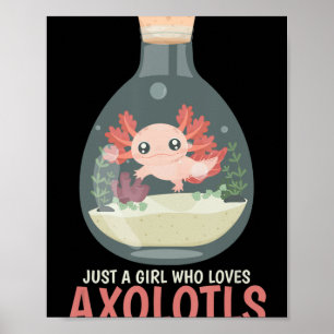 Poster Axolotl Fish Tank Axolotl questiona animação bonit