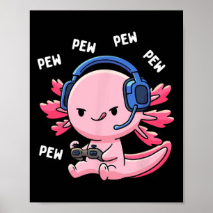 Poster Axolotl Jogos Infantil Meninos Meninas Anime Jogo