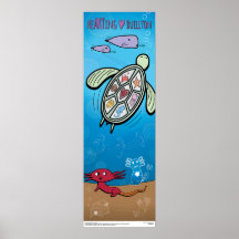 Poster - Axolotls Sob O Mar - Buellton.Art