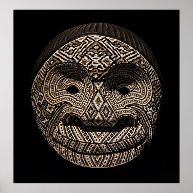 Poster Ayahuasca Mask Chaquiras (Frente)