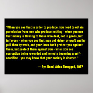Pôster Ayn Rand, Atlas Shrugged