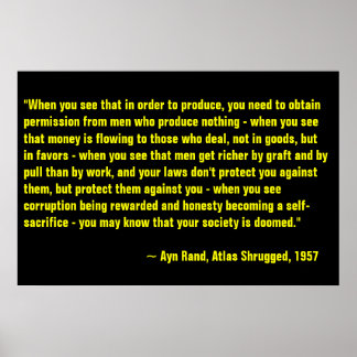 Pôster Ayn Rand, Atlas Shrugged