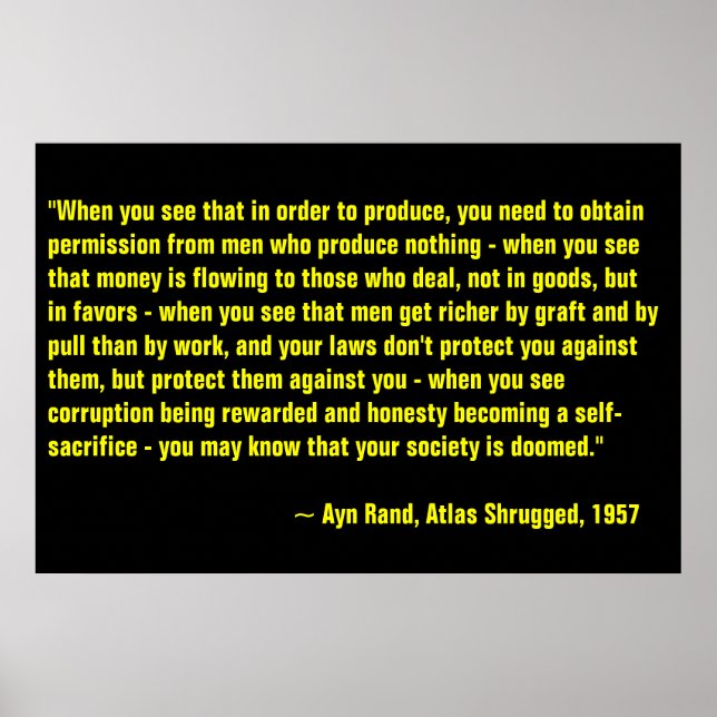 Pôster Ayn Rand, Atlas Shrugged (Frente)