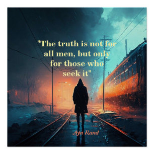 Pôster Ayn Rand Cote Sobre A Verdade (Imagem John Galt)