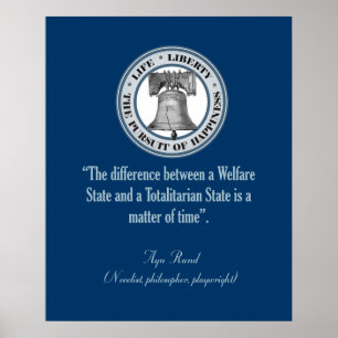 Pôster Ayn Rand Cote (Totalitarismo)