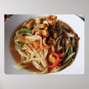 Poster Ayutthaya Spicy Papaya Salad [Som Tam] com Cashew