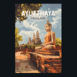 Poster Ayutthaya Thailand Viagem Art Vintage<br><div class="desc">Ayutthaya retro vetor viagem design. As ruínas da antiga cidade formam agora o Parque Histórico de Ayutthaya,  um sítio arqueológico que contém palácios,  templos budistas,  mosteiros e estátuas.</div>