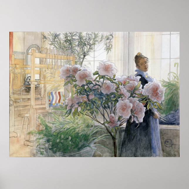 Poster Azalea por Carl Larsson (Frente)