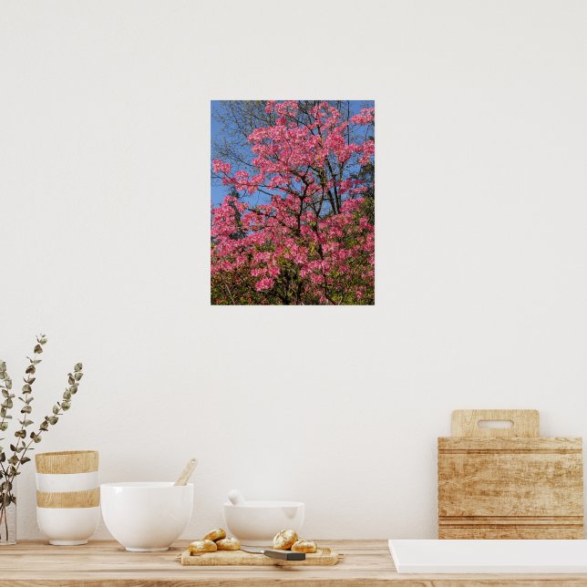 Poster Azáleas Rosa Bonitas Floral (Cozinha)