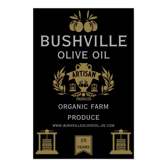 Pôster Azeite do mercado de agricultores (Frente)