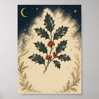 Poster Azevinho do Herbário de Inverno Botânica Natalina 