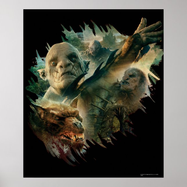 Poster Azog, Narzug e Gráfico Bolg (Frente)