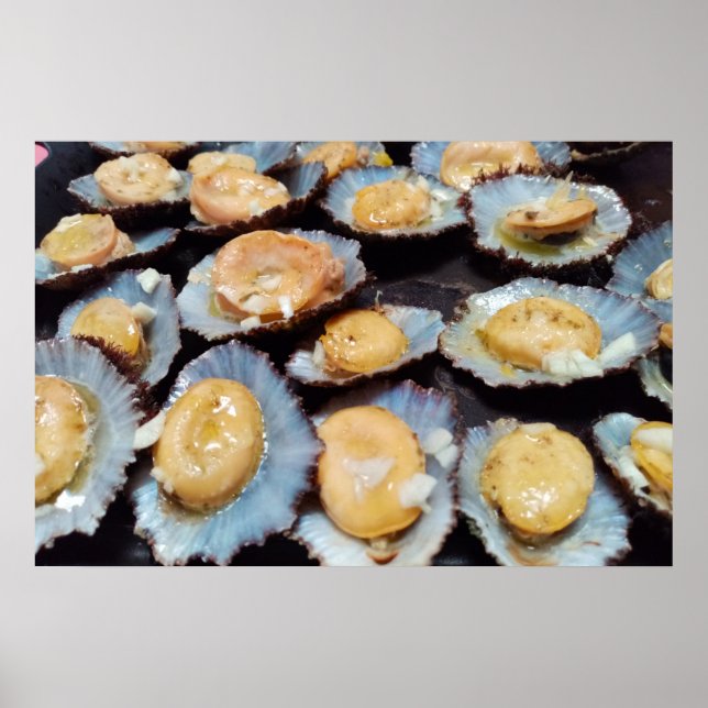 Poster Azores "lapas" limpets (Frente)